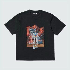 UNIQLO UT Gundam 45th Anniversary T Shirt Black Char's Zaku Anime Japanese Japan